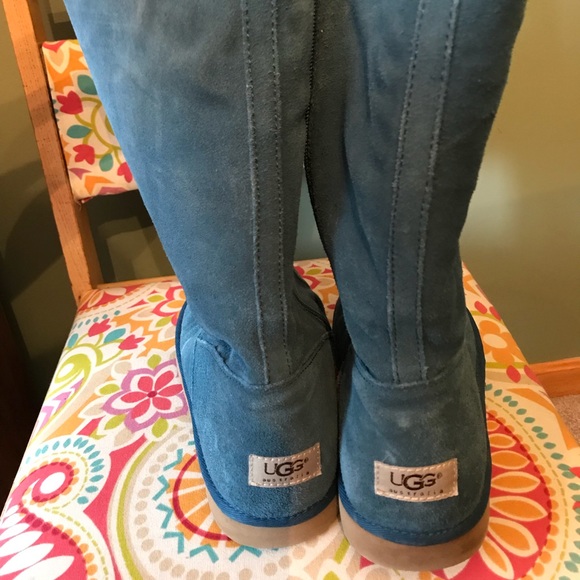 Ugg Size 9 Teal Zip up Tall boots - Picture 8 of 8